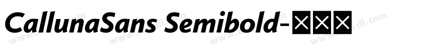 CallunaSans Semibold字体转换